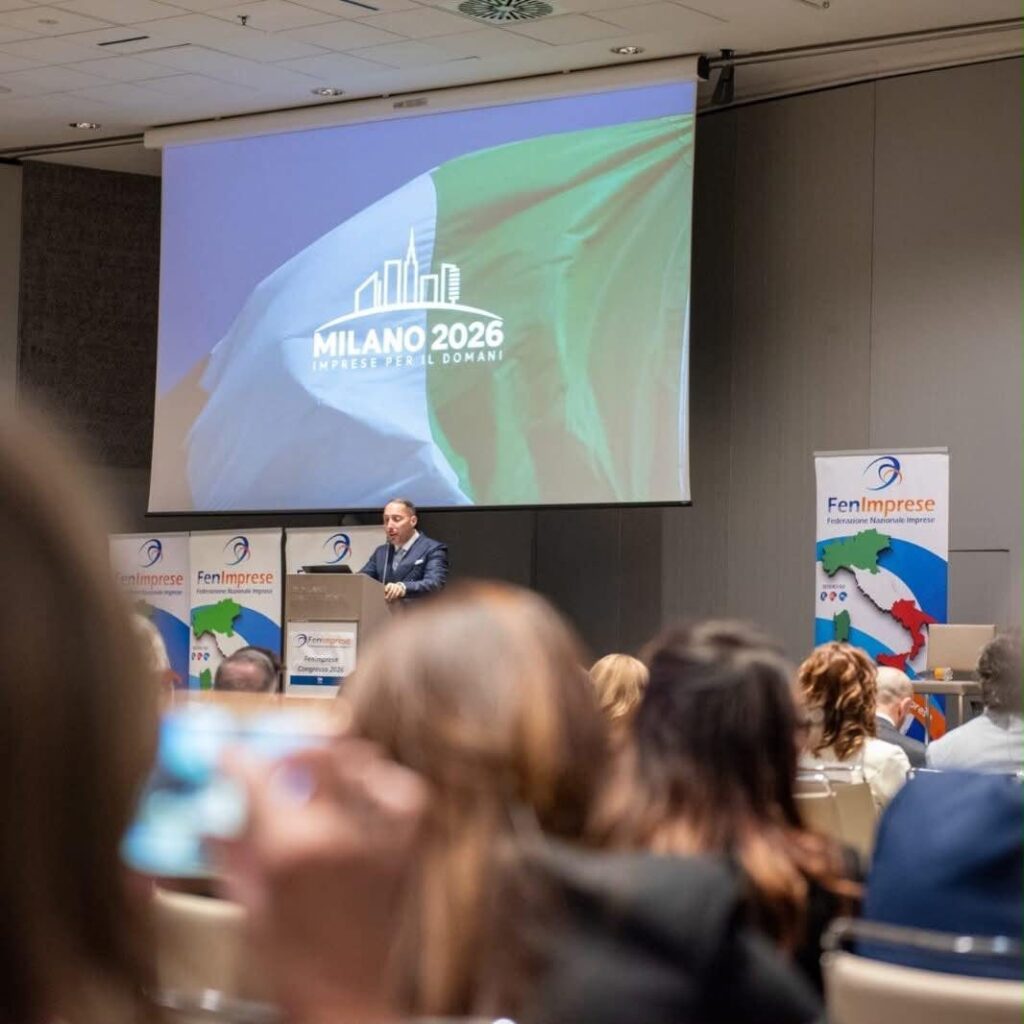 Intervento dal palco all'Assemblea Nazionale FenImprese 2026, Milano 2026 Imprese per il domani